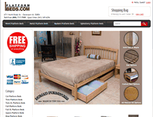 Tablet Screenshot of platformbeds.com